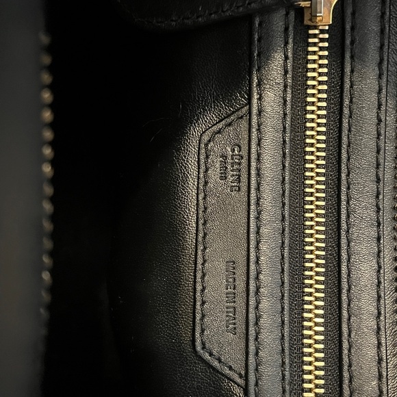 Celine Micro Luggage Tote Black Smooth Calfskin Gold Hardware. Authentic. - Picture 7 of 11